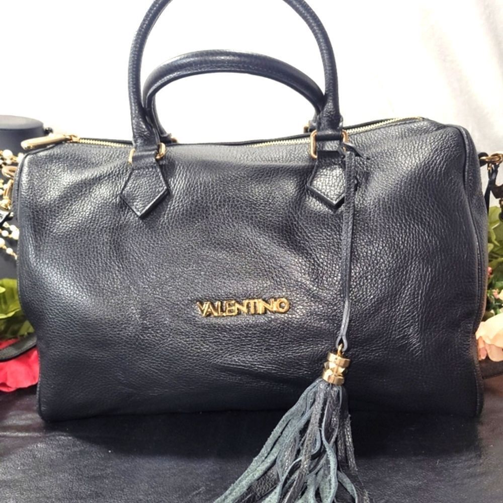 Authentic NWT Valentino Tonia Genuine Leather Boston Bag with Dust Bag - Picture 4 of 17